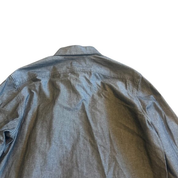 Taylor Stitch 100% Organic Cotton Dark Grey Button Down Shirt Top Size 40 Med - Picture 8 of 13